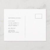 Minimaliste Dusty Blue Moving Faire-part (Dos)