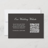 Minimaliste Élégant | Site Web RSVP & QR (Dos)