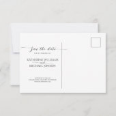 Minimaliste Enregistrer la carte de date (Dos)