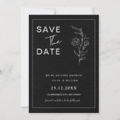 Minimaliste Enregistrer la carte de date, Mariage (Devant)
