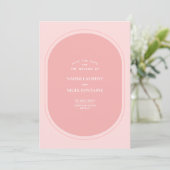 Minimaliste et moderne rose Enregistrer la carte D (Debout devant)