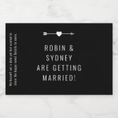 Minimaliste | FIANÇAILLES | Mini Étiquette de vin  (Étiquettes simples)