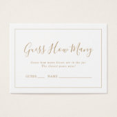 Minimaliste Gold Devinez combien de baisers jeu (Devant)