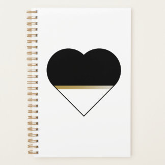 Minimaliste Gold et Black Heart