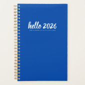 Minimaliste Hello 2026 Bleu (Devant)
