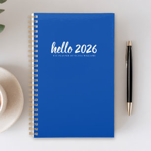 Minimaliste Hello 2026 Bleu
