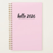 Minimaliste Hello 2026 rose (Devant)