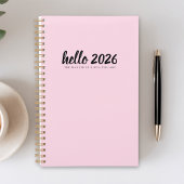 Minimaliste Hello 2026 rose