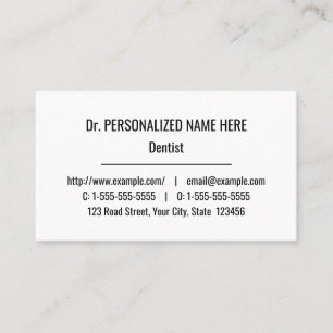 Minimaliste, humble Carte de visite