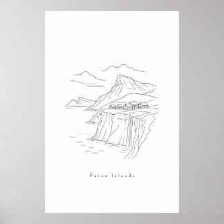 Minimaliste îles Féroé Impression d'art en ligne |