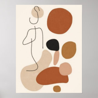 Minimaliste Impression d'art en ligne abstraite |