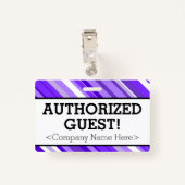 Minimaliste "INVITÉ AUTORISÉE !" Badge (Dos avec clip)