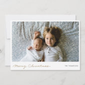 Minimaliste Joyeux Carte photo de Noël (Devant)