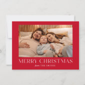 Minimaliste Joyeux Carte photo de Noël (Devant)