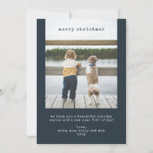 Minimaliste Joyeux Carte photo de Noël (Devant)