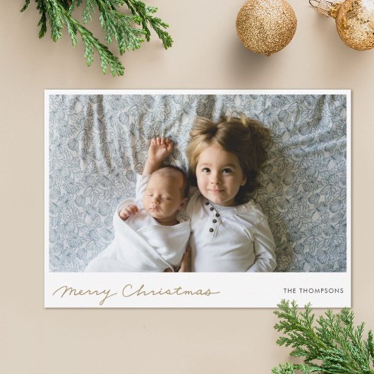 Minimaliste Joyeux Carte photo de Noël