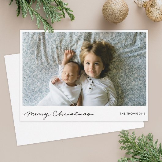 Minimaliste Joyeux Carte photo de Noël
