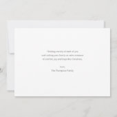 Minimaliste Joyeux Carte photo de Noël (Dos)