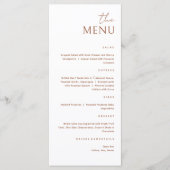 Minimaliste La Carte Menu (Devant)