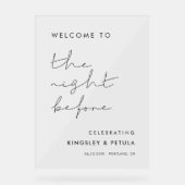 minimaliste manuscrit Bienvenue à la nuit avant (Recto)