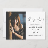 Minimaliste manuscrit Félicitations carte photo (Devant)