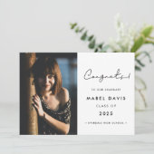 Minimaliste manuscrit Félicitations carte photo (Debout devant)