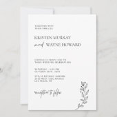 Minimaliste moderne avec Faire-part de mariage pho (Devant)