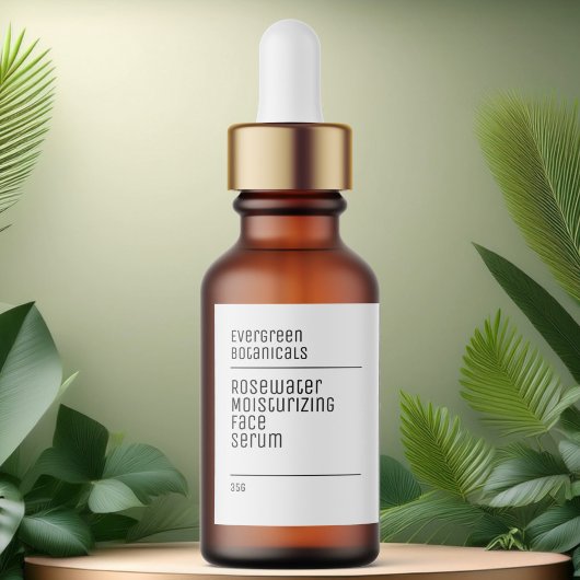 minimaliste moderne blanc noir bouteille étiquette