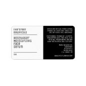 minimaliste moderne blanc noir bouteille étiquette (Devant)