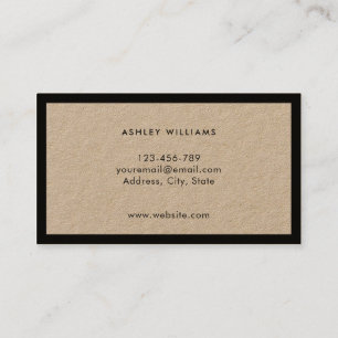 Minimaliste moderne Carte de visite Kraft professi