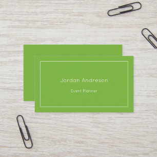 Minimaliste moderne Carte de visite vert citron