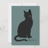 Minimaliste Moderne Carte du Chat Plat (Devant)