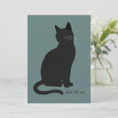 Minimaliste Moderne Carte du Chat Plat (Debout devant)