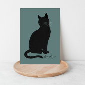 Minimaliste Moderne Carte du Chat Plat