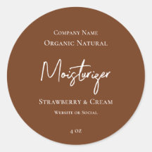 Minimaliste moderne chic élégant Brown Étiquette d