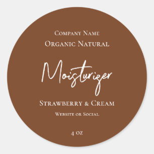 Minimaliste moderne chic élégant Brown Étiquette d