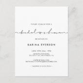 Minimaliste moderne douche nuptiale Invitation (Devant)