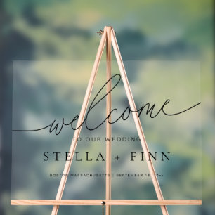 Minimaliste Moderne Élégant Script Bienvenue Maria