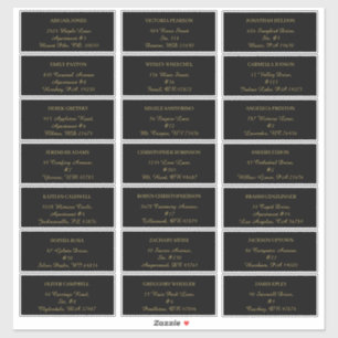 Minimaliste moderne   étiquette de adresse invité 