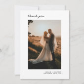 Minimaliste moderne Mariage photo Merci Mocha (Devant)