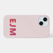 Minimaliste Moderne Monogramme Initiale Rose (Verso Horizontal)