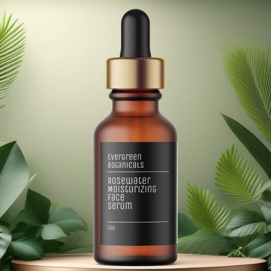 minimaliste moderne noir blanc étiquette bouteille