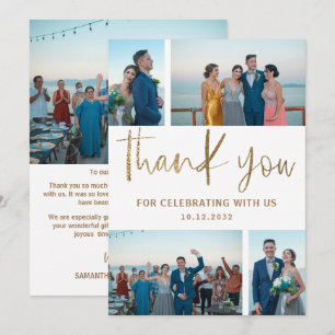 Minimaliste moderne photo Collage Merci Mariage