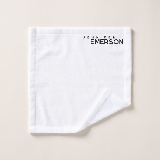 Minimaliste moderne professionnel plain votre nom (Gant de toilette)