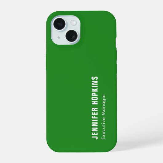 Minimaliste moderne professionnel vert forêt (Verso)