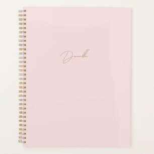 Minimaliste moderne rose pâle   Nom du script Gold