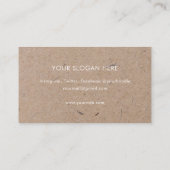 Minimaliste moderne Rustique Carte de visite papie (Dos)