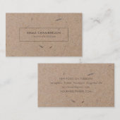 Minimaliste moderne Rustique Carte de visite papie (Devant / Derrière)