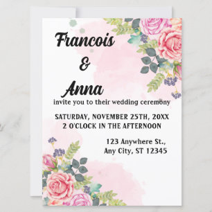 Minimaliste Moderne Simple Mariage Invitations