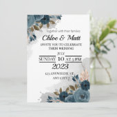 Minimaliste Moderne Simple Mariage Invitations (Debout devant)